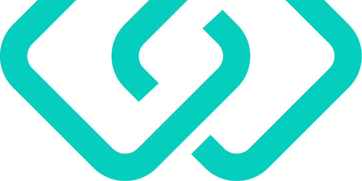 Logo V3 Corretora em azul ciano